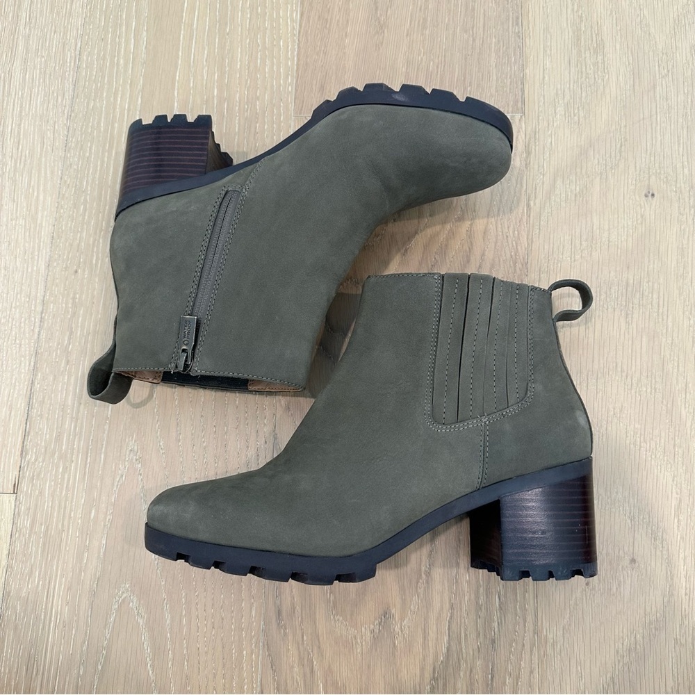 Women’s Vionic Wilma Green Waterproof Ankle Rain Boot Heels Booties Size 10 Shoe - Picture 9 of 16